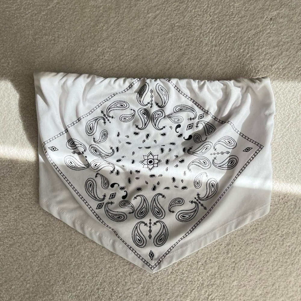 White Bandana Tube Top